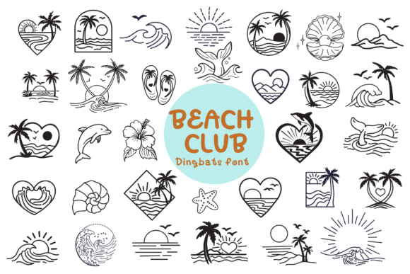 Beach Club Doodle: Your Go-To Font for Tropical Summer Designs