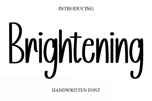 Brightening: A Sweet and Cursive Handwritten Font for Joyful Design