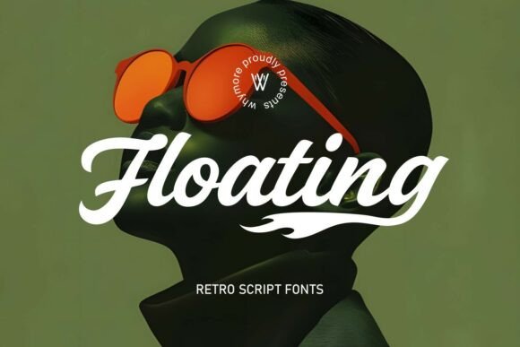 Floating Retro Script: Bold Lettering for Authentic Branding
