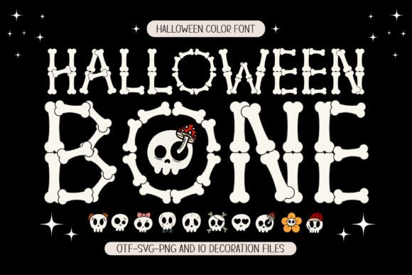 Halloween Bone: A Color Font for Eerie Design Projects