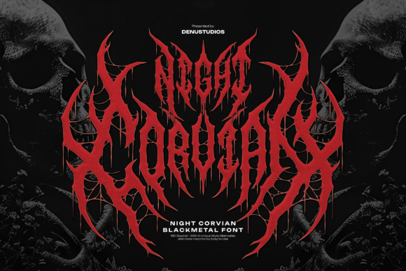 Night Corvian: A Black Metal Font Forged in Darkness
