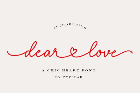 Unveiling the Romance of Dear Love Font