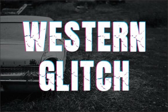 Western Glitch: A Creative Font for Bold Visuals